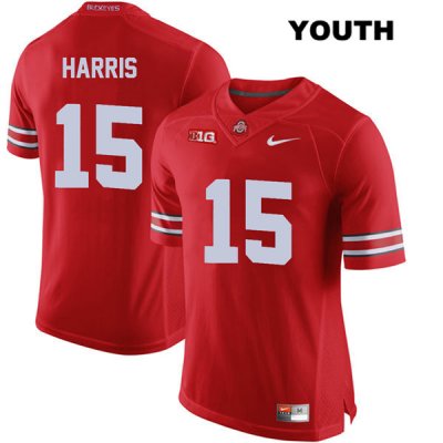 Youth NCAA Ohio State Buckeyes Jaylen Harris #15 College Stitched Authentic Nike Red Football Jersey QK20G08XY